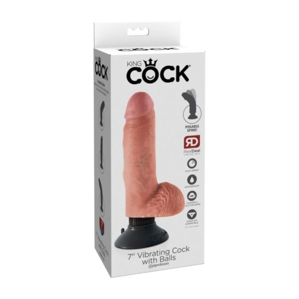King Cock Vibrating With Balls Nr.7 tikroviški vibratoriai 1 King Cock Vibrating With Balls Nr.7 Dezute