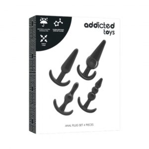 Addicted Toys Anal Plug Set analinių žaislų rinkiniai 1 Addicted Toys Anal Plug Set analiniu kaiščiu rinkinys