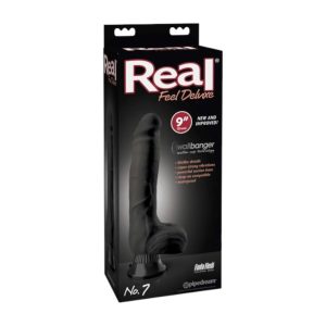 Real Feel Deluxe No.7 Juoda dildo, falo imitatorius 1 Real Feel Deluxe No. 7