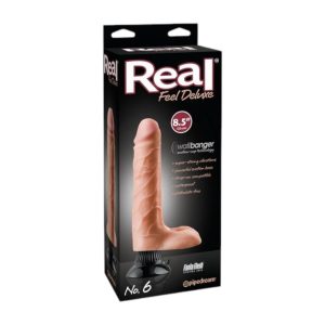 Real Feel Deluxe nr. 6 dildo, falo imitatorius 4 Real Feel Deluxe nr. 6 sekso žaislas intensyviems potyriams
