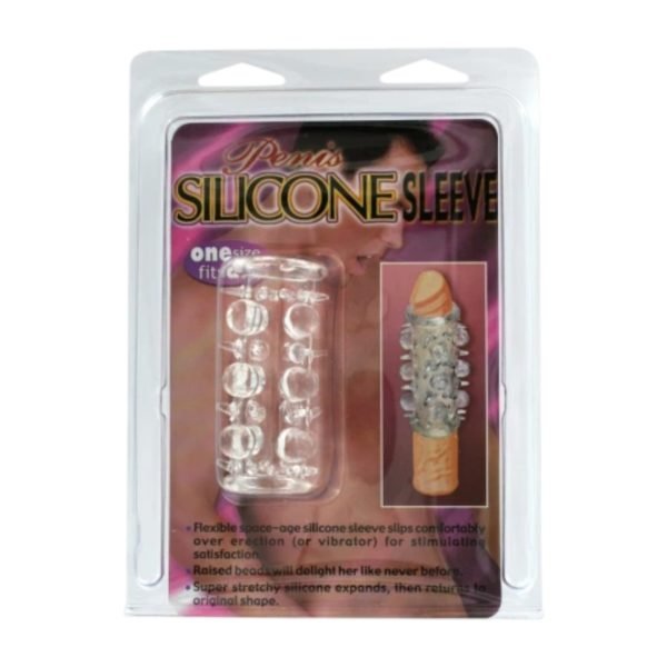 Silicone Sleeve Penis penio antgaliai, užmovai 1 Silicone Sleeve Penis Penio Mova