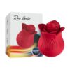 ARMONY Rose Vibrator Red – rožės formos klitorio vibratorius iš arti