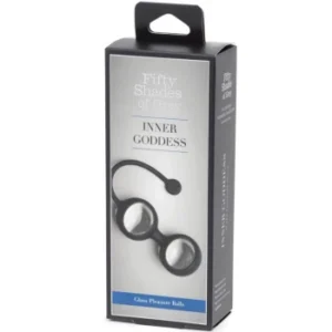 Fifty Shades Of Grey Glass Pleasure Balls vaginalinis kamuoliukas 1 Fifty Shades Of Grey Glass Pleasure Balls Dežute