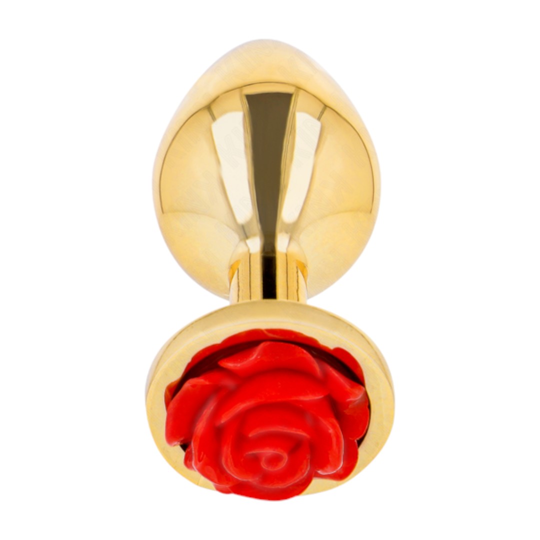 KINK – PLUG ANAL GOLD ROSE RED SIZE S analinis žaislas 1 KINK Plug Anal Gold Rose Red S – auksinės spalvos analinis kaištis su raudona rože KINK – PLUG ANAL GOLD ROSE RED SIZE S analinis žaislas 1 KINK Plug Anal Gold Rose Red S – auksinės spalvos analinis kaištis su raudona rože