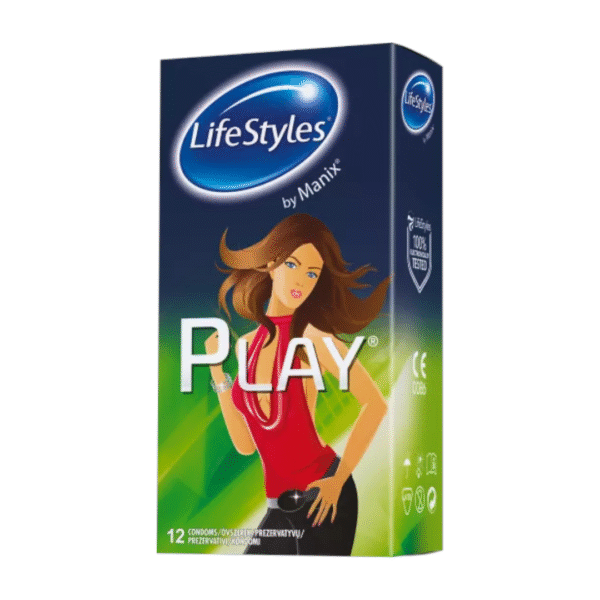 LifeStyles Play 12 vnt. prezervatyvai LifeStyles Play 12 vnt. prezervatyvų pakuotė