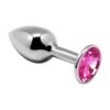Metal Pink S analinis plugas – kūgio galiukas, siauras kaklelis ir plati bazė, vaizdas iš arti