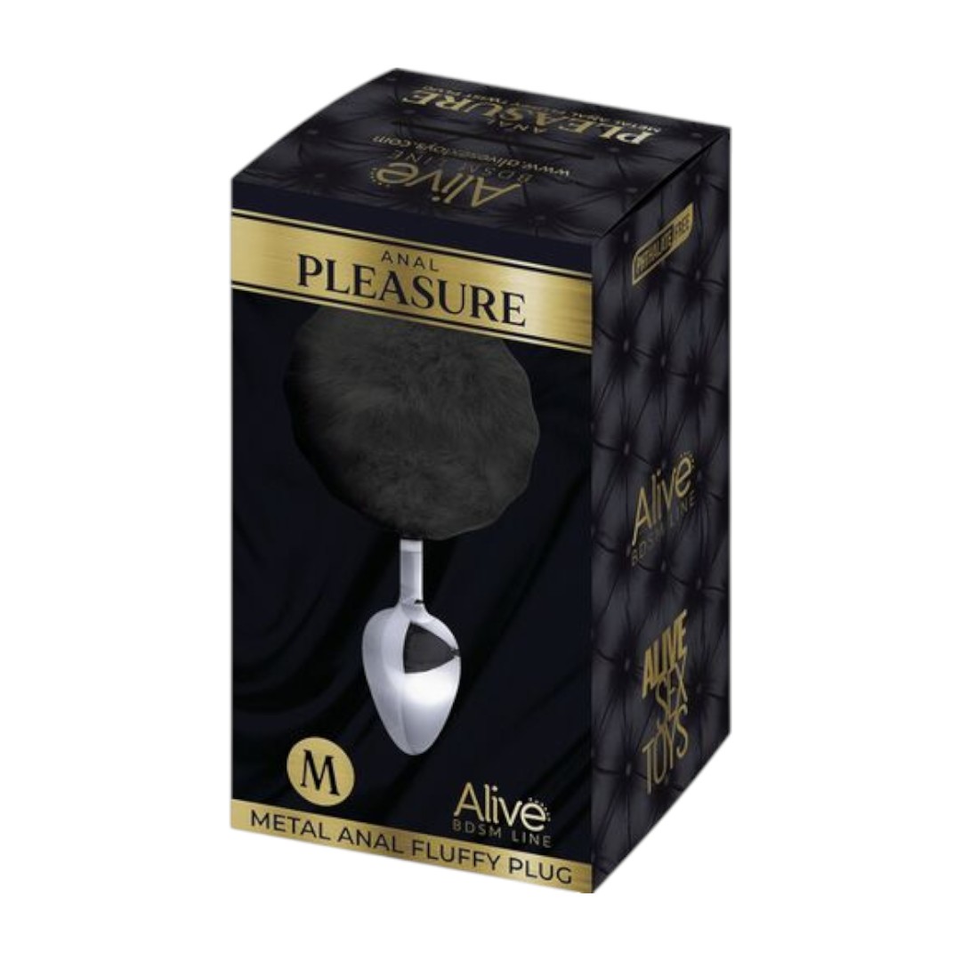 ALIVE – ANAL PLEASURE PLUG SMOOTH METAL FLUFFY BLACK SIZE M 1 ALIVE Fluffy Metal Plug M – metalinis analinis kaištis su juodu pūkuotu uodegėliu, studijinis vaizdas ALIVE – ANAL PLEASURE PLUG SMOOTH METAL FLUFFY BLACK SIZE M 1 ALIVE Fluffy Metal Plug M – metalinis analinis kaištis su juodu pūkuotu uodegėliu, studijinis vaizdas