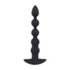Rechargeable Beads Black Velvets – silikoninės anal beads su žiedeliu
