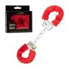 Calexotics Playful Furry Cuffs CalExotics Playful Furry Cuffs – pūkuoti BDSM antrankiai su metaline konstrukcija