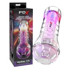 PDX Elite ViewTube XXL 1 PDX Elite ViewTube XXL – skaidrus XXL masturbatorius su matomu vidiniu tuneliu