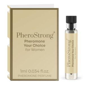 TESTER PheroStrong Pheromone Your Choice for Women 1 ml PheroStrong Your Choice for Women testeris 1 ml – feromoninis kvapas moterims, mini buteliukas