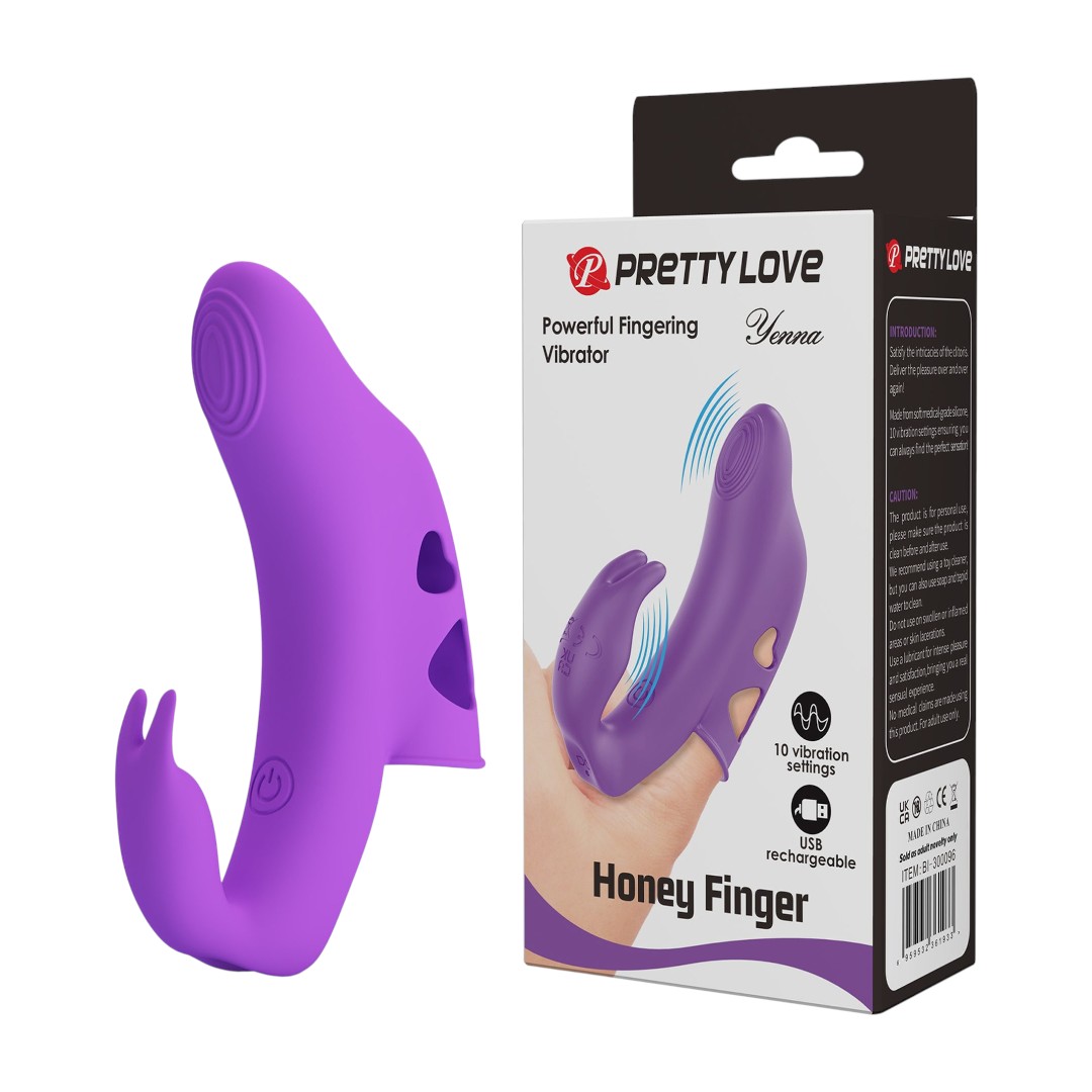YENNA HONEY FINGER YENNA HONEY FINGER pirštinis vibratorius - silikoninė antpirštinė su reljefiniu paviršiumi YENNA HONEY FINGER YENNA HONEY FINGER pirštinis vibratorius - silikoninė antpirštinė su reljefiniu paviršiumi