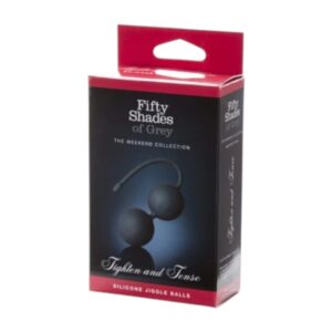 Fifty Shades of Grey Tighten and Tense 1 „Fifty Shades of Grey Tighten and Tense - juodi silikoniniai vaginaliniai kamuoliukai“