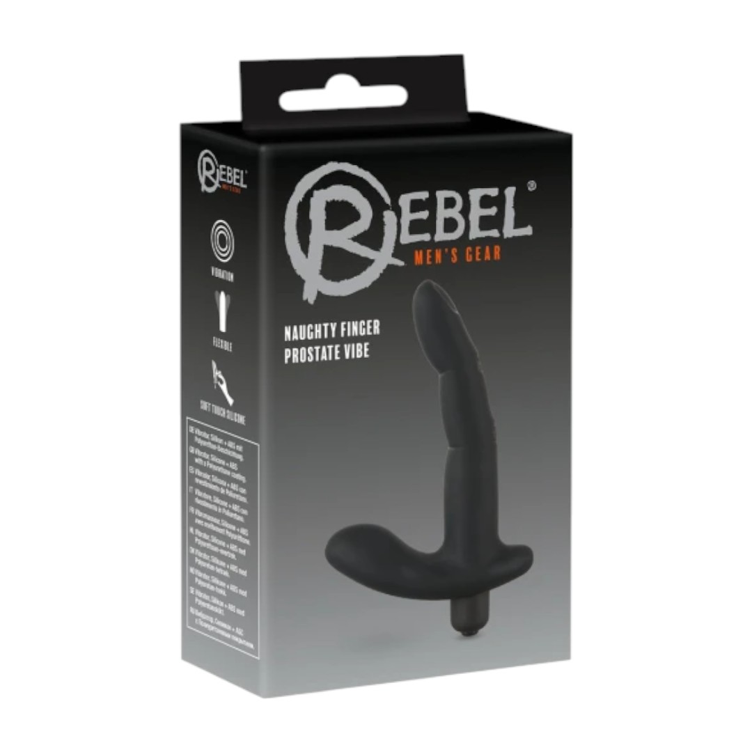 Rebel Naughty Finger Prostate Vibe 2 „Rebel Naughty Finger Prostate Vibe vibruojantis prostatos stimuliatorius“ Rebel Naughty Finger Prostate Vibe 2 „Rebel Naughty Finger Prostate Vibe vibruojantis prostatos stimuliatorius“