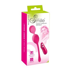 Sweet Smile Loveballs Remote Controlled 1 Sweet Smile Loveballs Remote Controlled - vibruojantys kėgelio kamuoliukai su nuotoliniu valdymu dubens dugno raumenims treniruoti ir maloniai stimuliacijai. Įsigyk iš Prezervatyvai.lt. ❤️