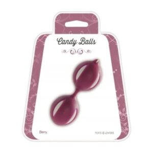 Toyz4Lovers Candy Balls Berry Dark Plum vaginalinis kamuoliukas „Toyz4Lovers Candy Balls Berry Dark Plum - kėgelio kamuoliukai moterims“