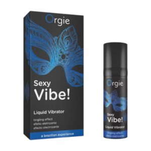 Orgie Sexy Vibe! Liquid Vibrator 15 ml Orgie Sexy Vibe! Liquid Vibrator - vibruojantis skystis žaismingai, švelniai stimuliacijai ir porų pojūčių paįvairinimui. Įsigyk iš Prezervatyvai.lt. ❤️