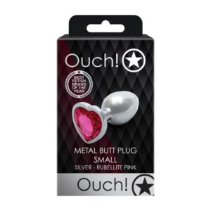Ouch! Heart Gem Butt Plug Small 1 „Ouch! Heart Gem Butt Plug Small analinis kaištis“