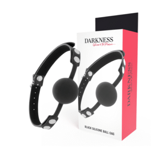 DARKNESS – BLACK SILICONE GAG 1 DARKNESS - BLACK SILICONE GAG