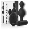 BLACK&SILVER – TUCKER SMALL SILICONE ANAL PLUG REMOTE CONTROL 1