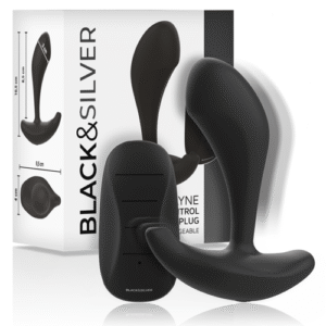 BLACK&SILVER – DWAYNE ANAL PLUG SILICONE REMOTE CONTROL 1 BLACK&SILVER - DWAYNE ANAL PLUG SILICONE REMOTE CONTROL
